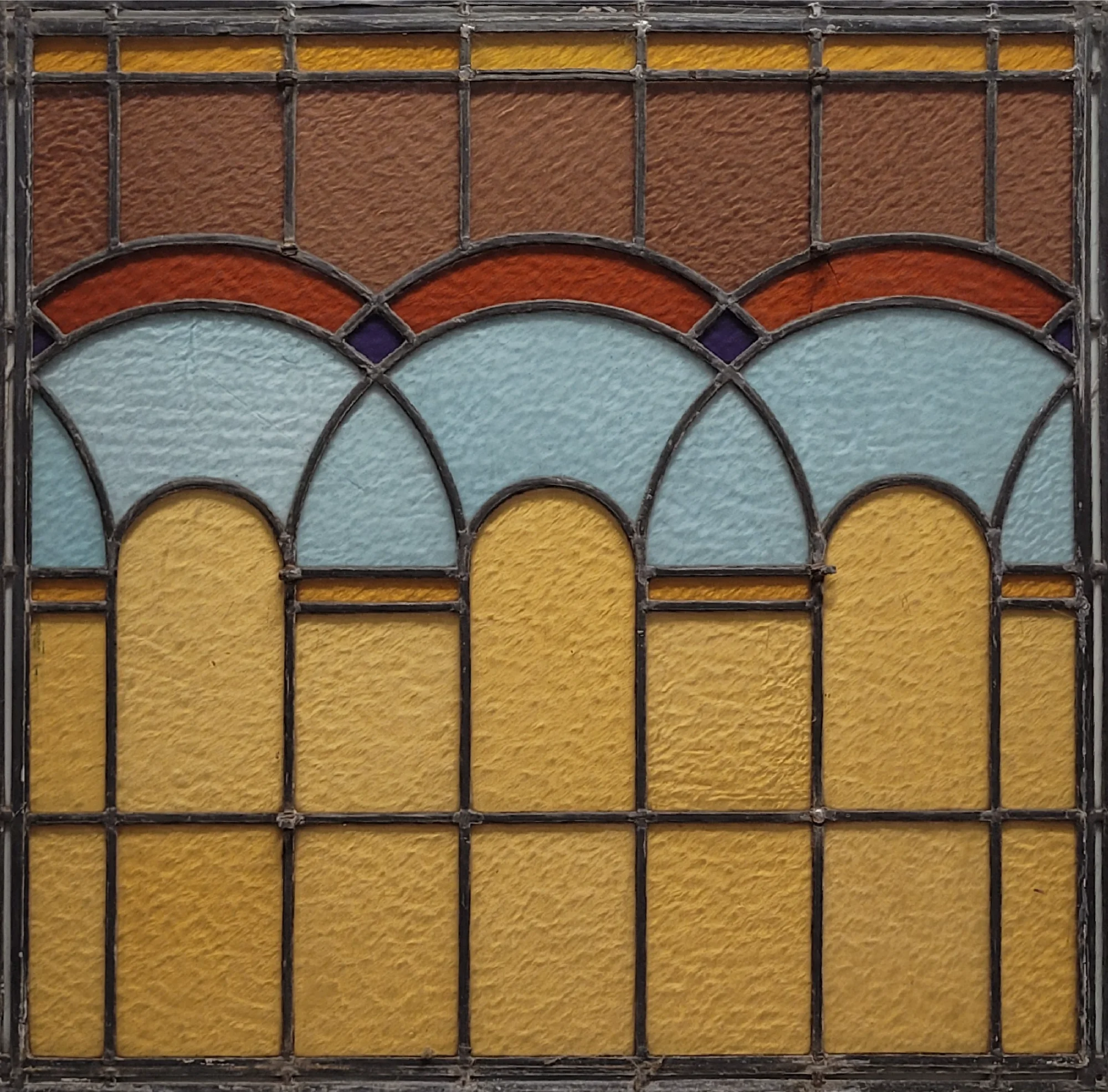 Boogmotief geel-blauw