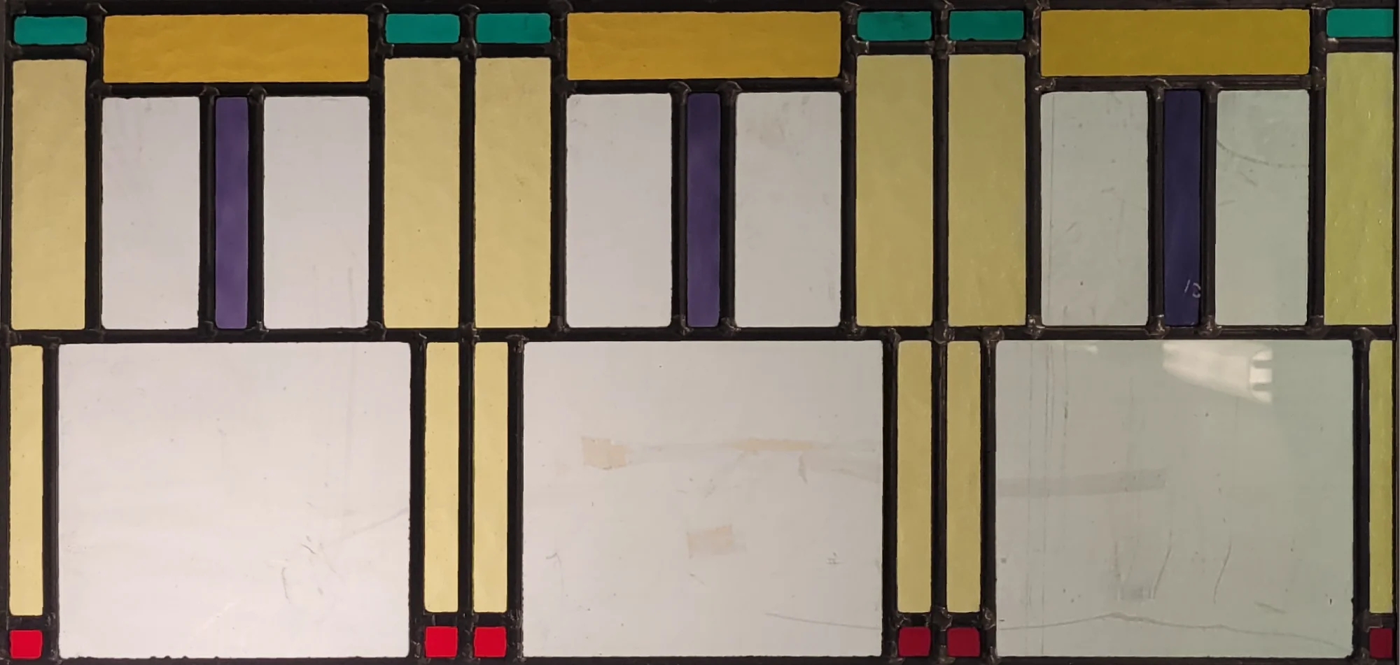 Geometrisch geel-paars-groen