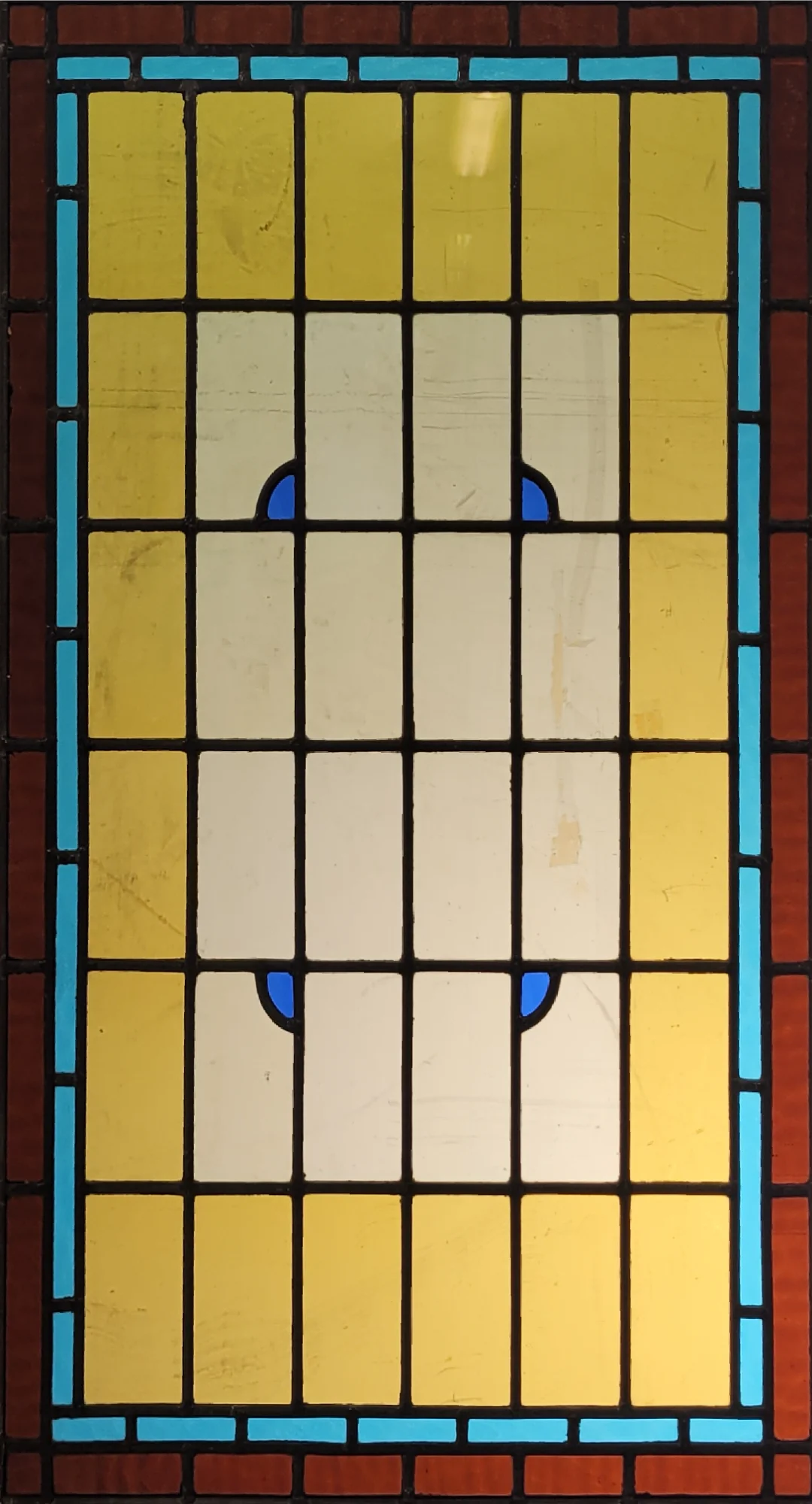 Geometrisch geel-turquoise