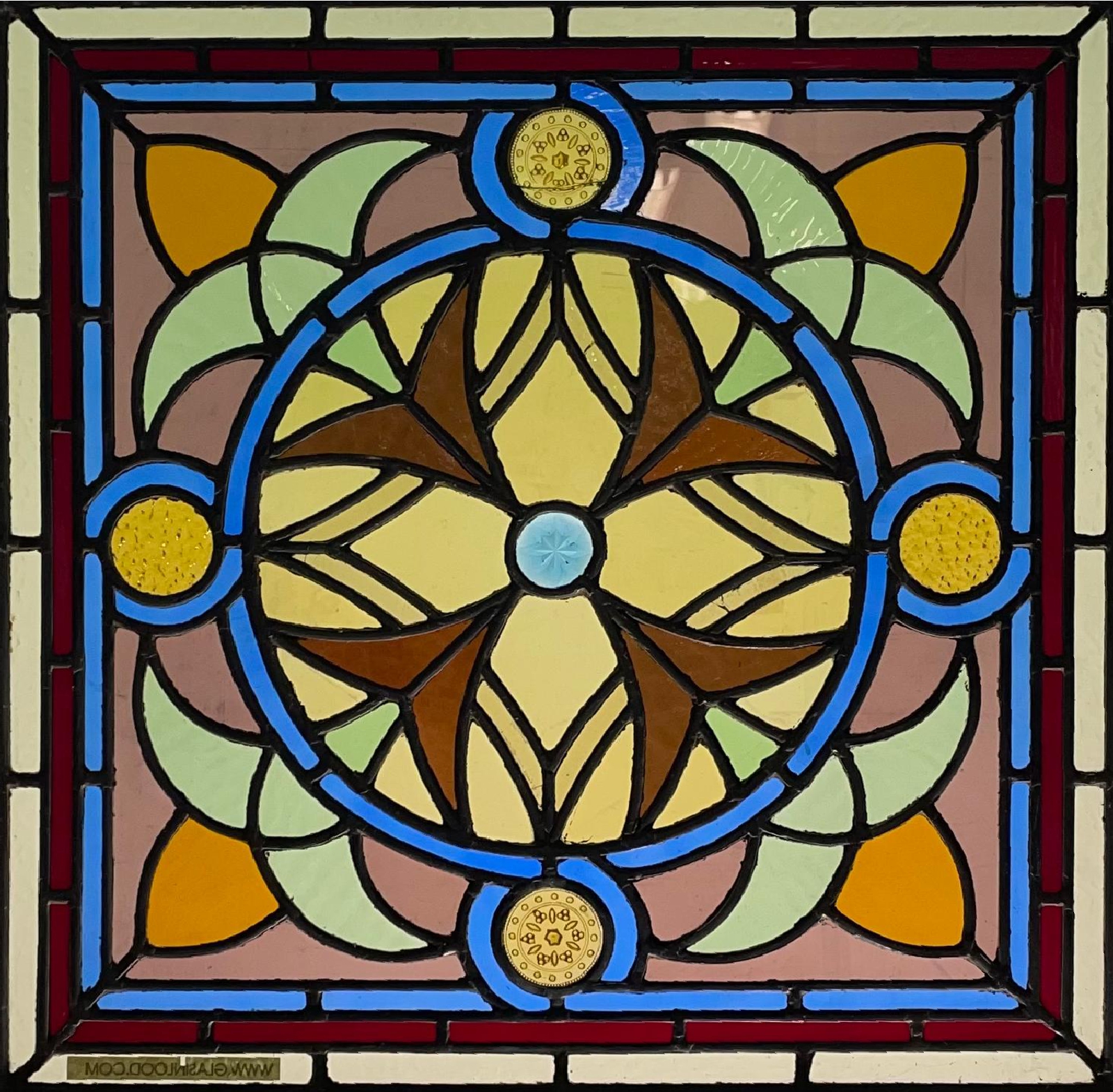 Rozet Jugendstil kleurrijk