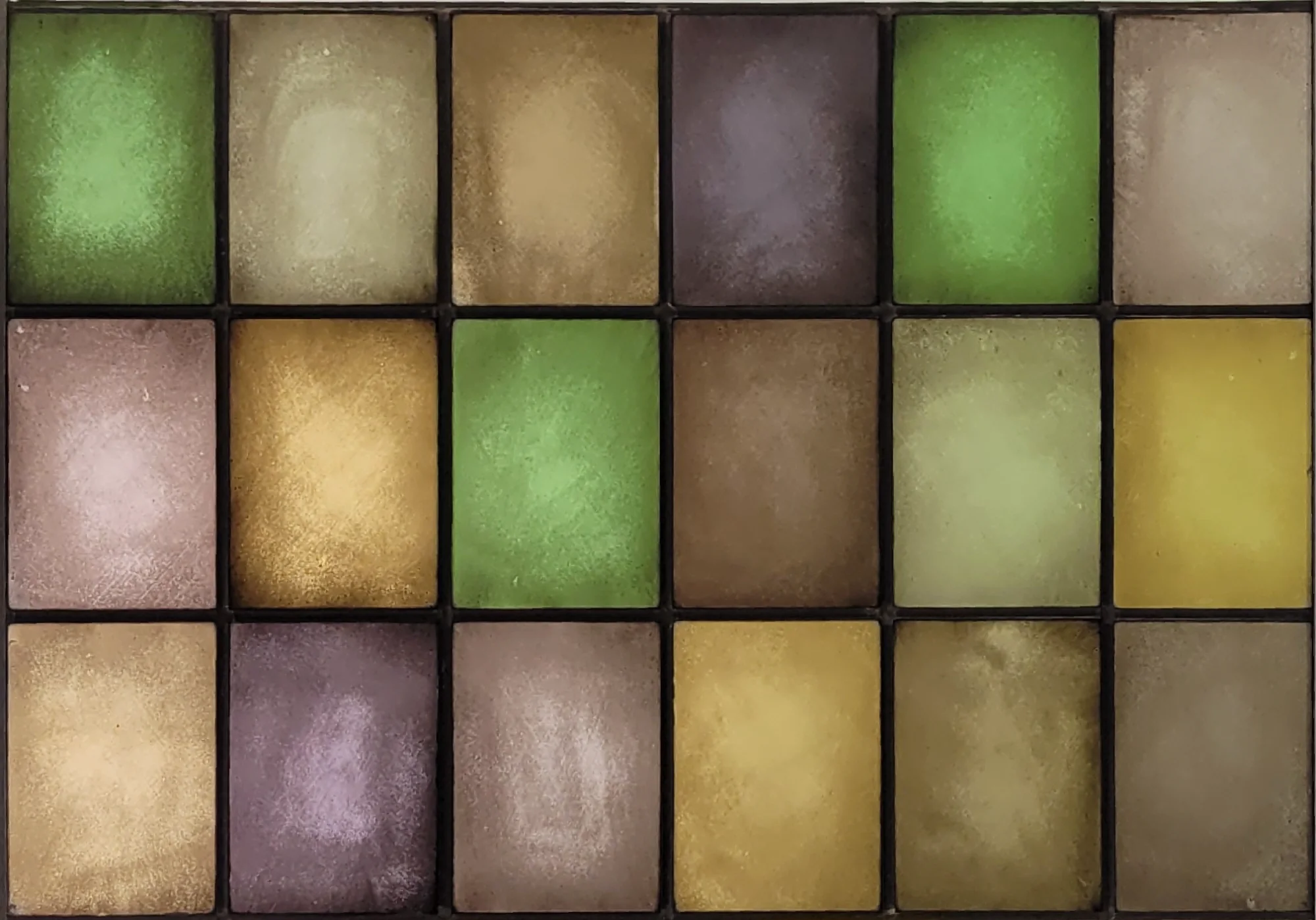 Recht glas in lood antiekglas kleurrijk